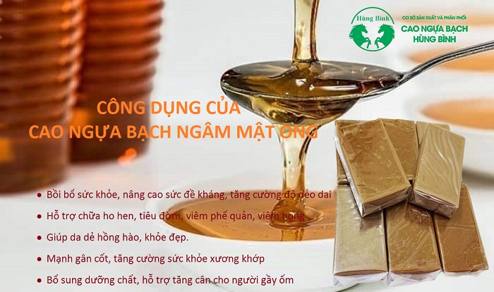 Tác dụng của cao ngựa bạch ngâm mật ong